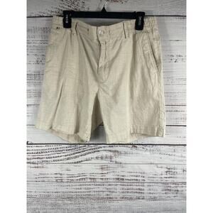 Boss Shorts Men's 34 Beige Kane Regular Fit Elastic Waist Zip Fly Casual Summer